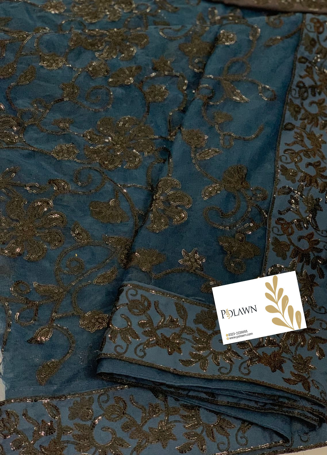 Embroidered Unstitched Saree  AJCC-D08-23-Party Wear