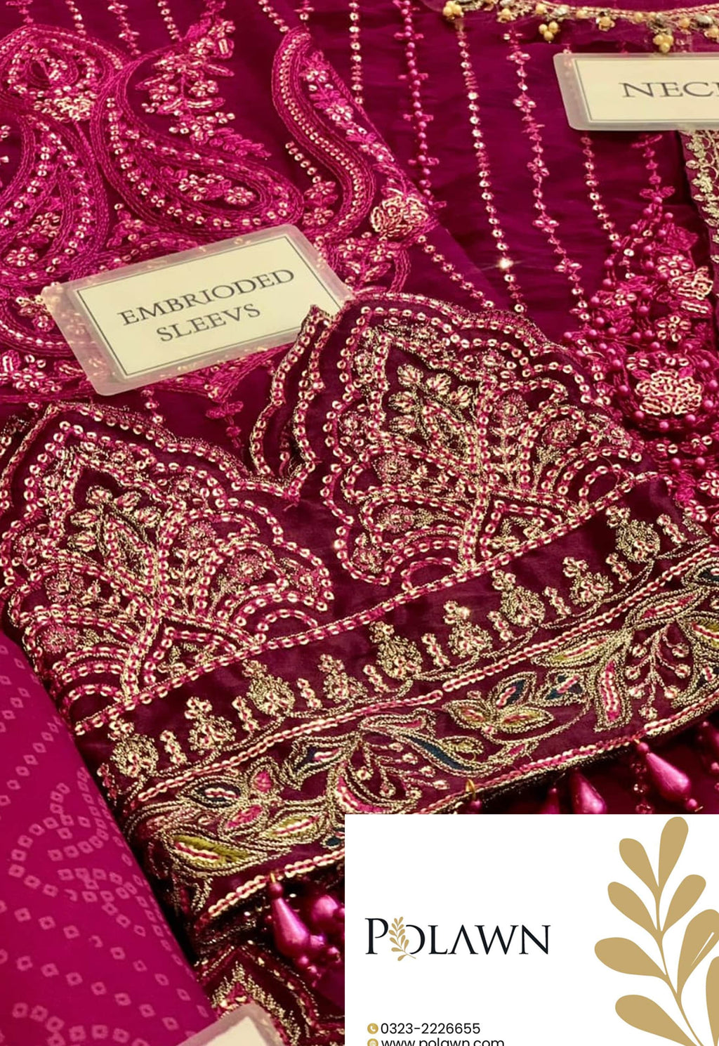 Embroidered Chiffon 3 Piece Unstitched Suit MBC-MPC-25-102 - Party Wear
