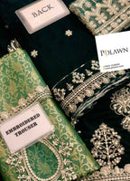 Embroidered Unstitched 3 Piece Velvet Suit QV-BK-03-SAMIRA-24 - Party Wear
