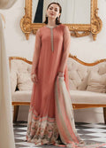 Embroidered Unstitched 3 Piece Net Suit LL-SAZIL DRESS-24 - Party Wear