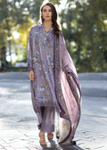 Embroidered Lawn 3 Piece Unstitched Suit SNL-D08-SATIN - Summer Collection