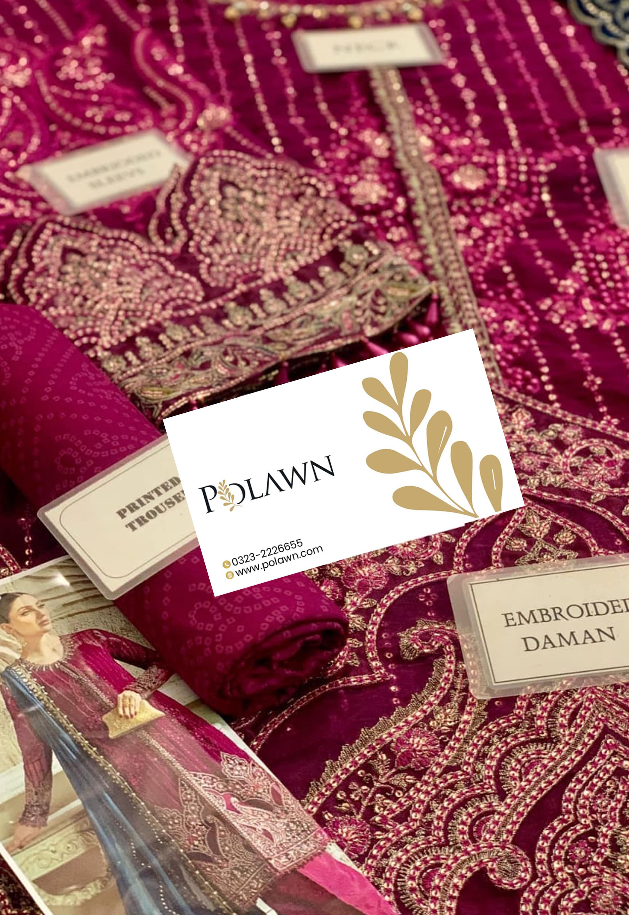 Embroidered Chiffon 3 Piece Unstitched Suit MBC-MPC-25-102 - Party Wear