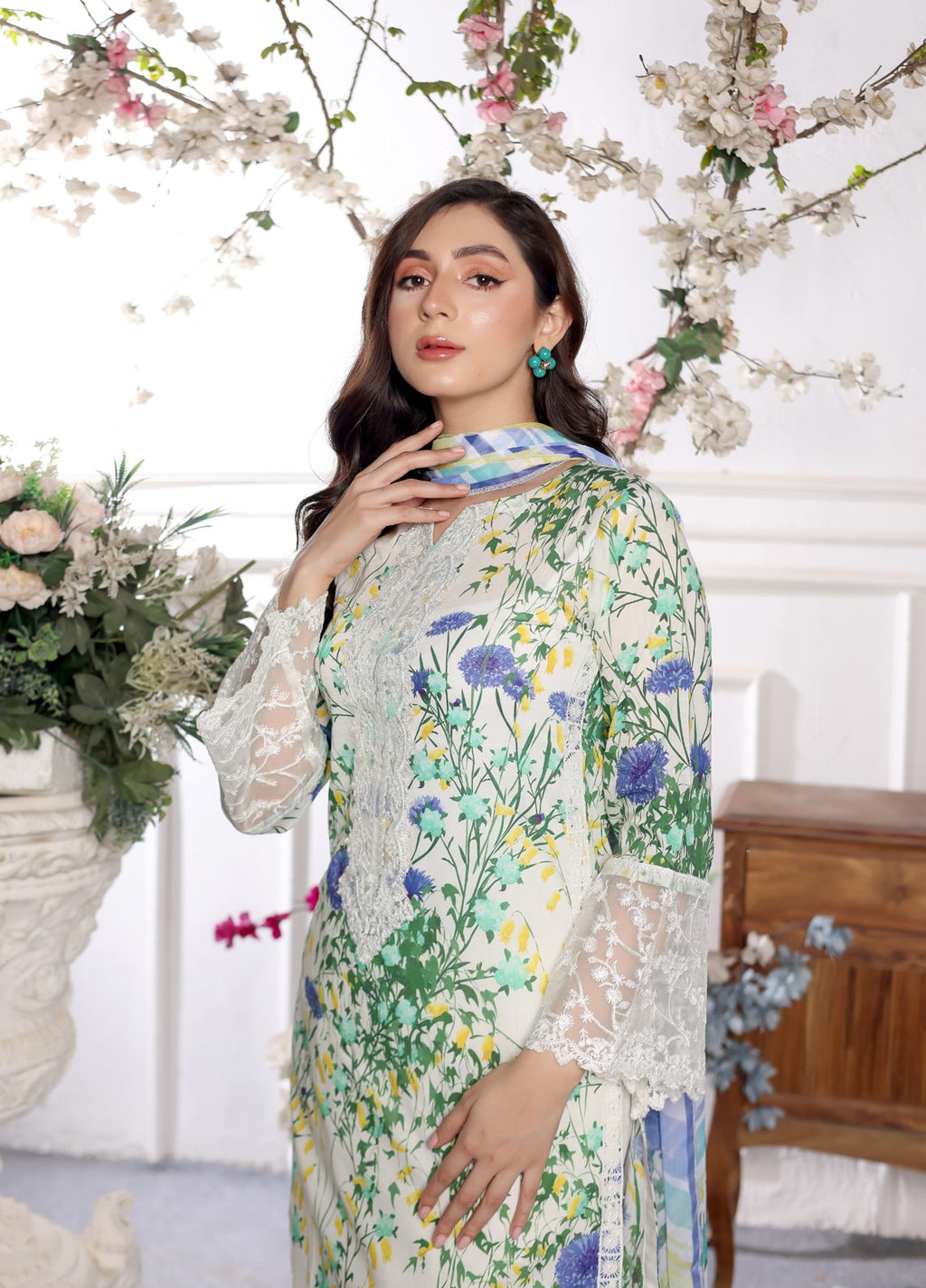 Embroidered Stitched 3 Piece Lawn Suit PD-24-105-Ready to Wear