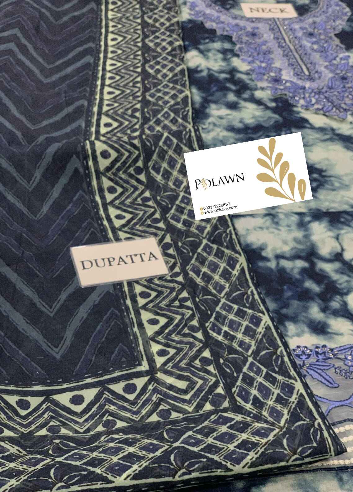 Embroidered Lawn 3 Piece Unstitched Suit SL-U3PE-DY25V2-10 - Summer Collection