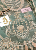 Embroidered Unstitched 3 Piece Chiffon Suit AC-D07-JOHARTAAL-22 -Party Wear