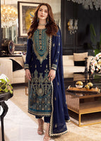 Embroidered Chiffon 3 Piece Unstitched Suit AJRNC-D10- 23-Party Wear