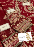 Embroidered Unstitched 3 Piece Net Suit BC-CH10-07-Party Wear