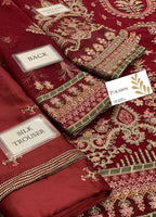Embroidered Unstitched 3 Piece Net Suit BC-CH10-07-Party Wear
