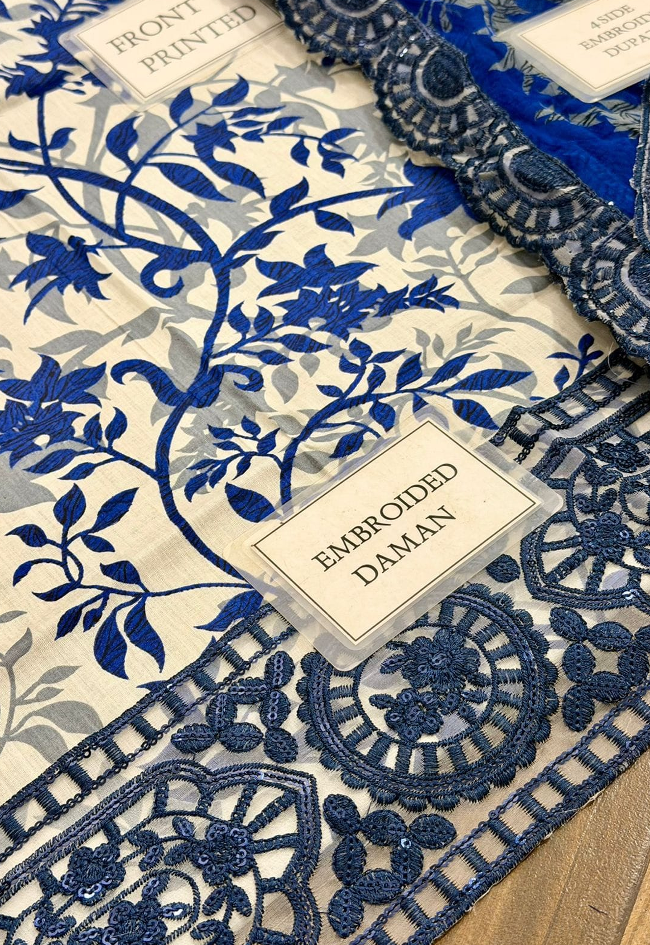 Embroidered Lawn 3 Piece Unstitched Suit RL-CHR9260-A - Summer Collection
