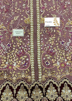 Embroidered Unstitched 3 Piece Organza Suit ECC-D03-MAUVELOUS-22-Party Wear