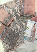 Embroidered Unstitched 3 Piece Organza Suit EK-TC-Pink-Party Wear