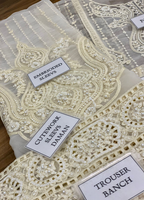 Pearl White Embroidered Unstitched 3 Piece Organza Suit MBC-BD-2304-Party Wear