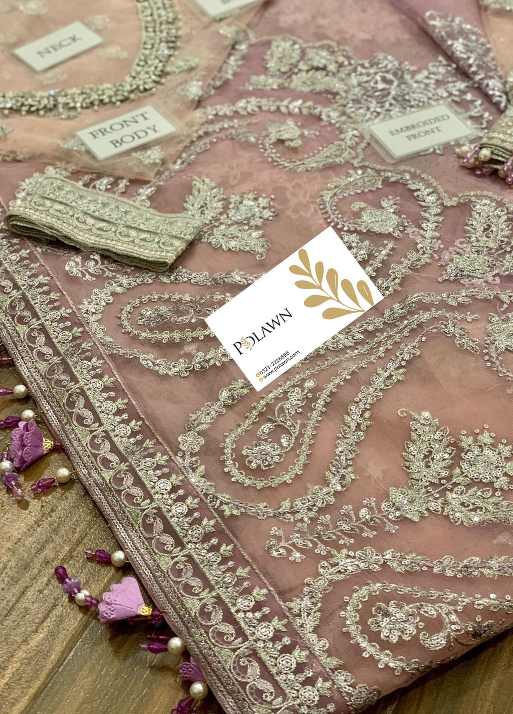 Embroidered Unstitched 3 Piece Net Saree MBC-BD-2404-22 -Party Wear
