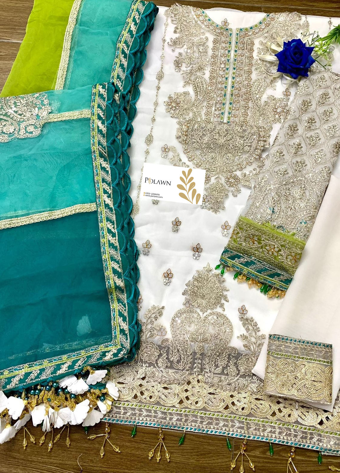 Embroidered Unstitched 3 Piece Chiffon Suit MBC-D07-22-Party Wear