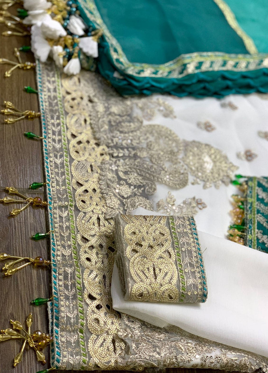 Embroidered Unstitched 3 Piece Chiffon Suit MBC-D07-22-Party Wear
