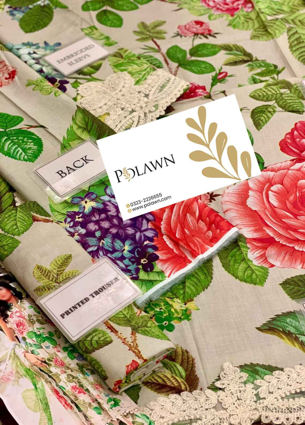 Embroidered Lawn 3 Piece Unstitched Suit MBL-MPT-2210-A-24-Summer Collection