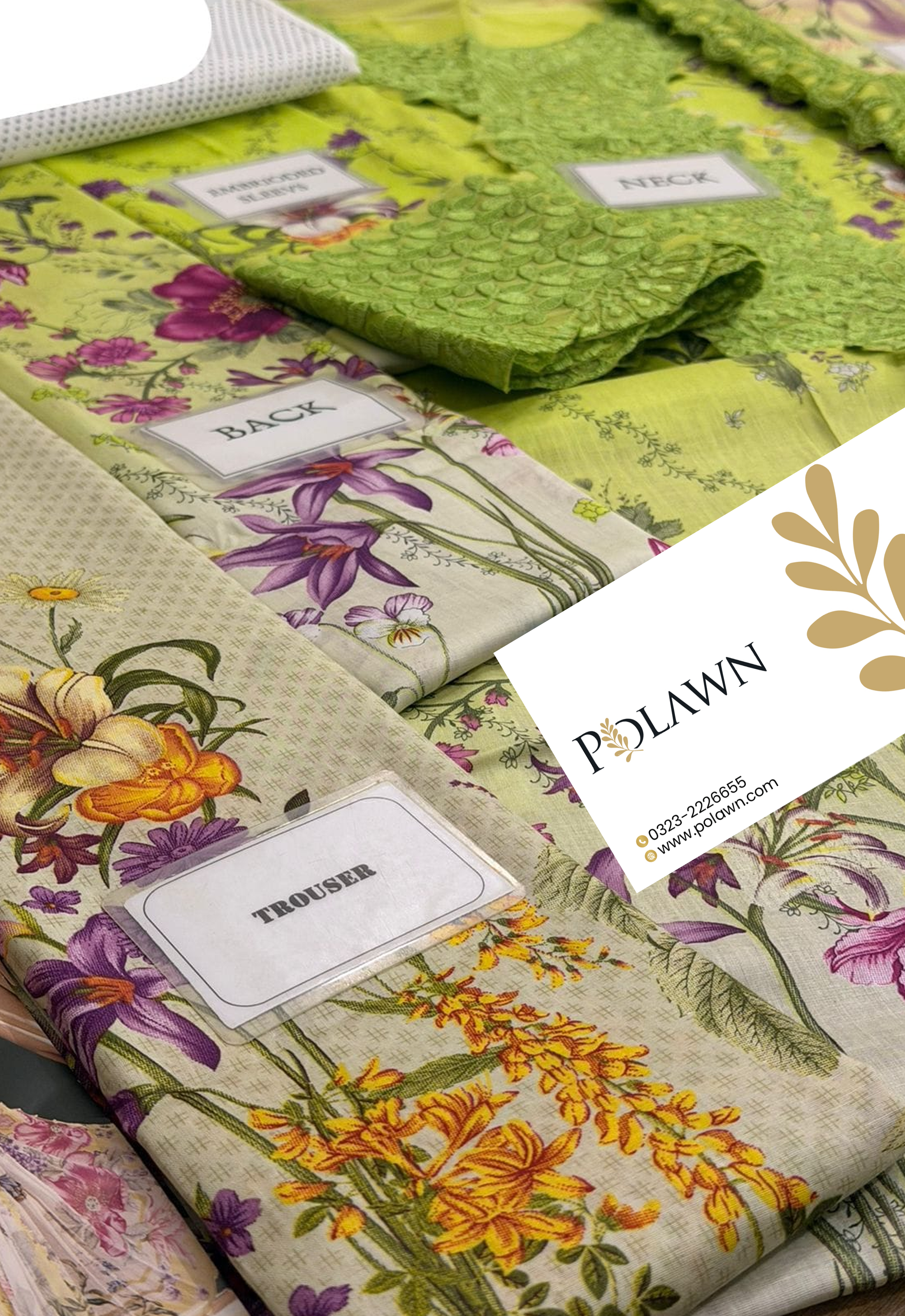 Embroidered Lawn 3 Piece Unstitched Suit MBL-MPT-2909-A-26 - Summer Collection