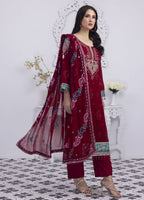Embroidered Stitched 3 Piece Chiffon Suit PD-23-101 Ready to Wear