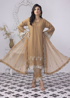 Embroidered Stitched 3 Piece Chiffon Suit PD-23-103 Ready to Wear