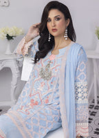 Embroidered Stitched 3 Piece Chiffon Suit PD-23-104 Ready to Wear