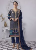 Embroidered Stitched 3 Piece Chiffon Suit PD-23-105 Ready to Wear