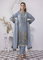 Embroidered Stitched 3 Piece Chiffon Suit PD-23-106 Ready to Wear