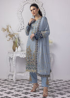 Embroidered Stitched 3 Piece Chiffon Suit PD-23-106 Ready to Wear