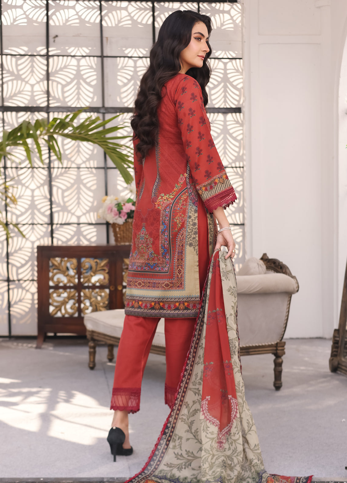 Aafreen By Polawn Embroidered Stitched 3 Piece Lawn Suit PD-24-201-A-Ready to Wear