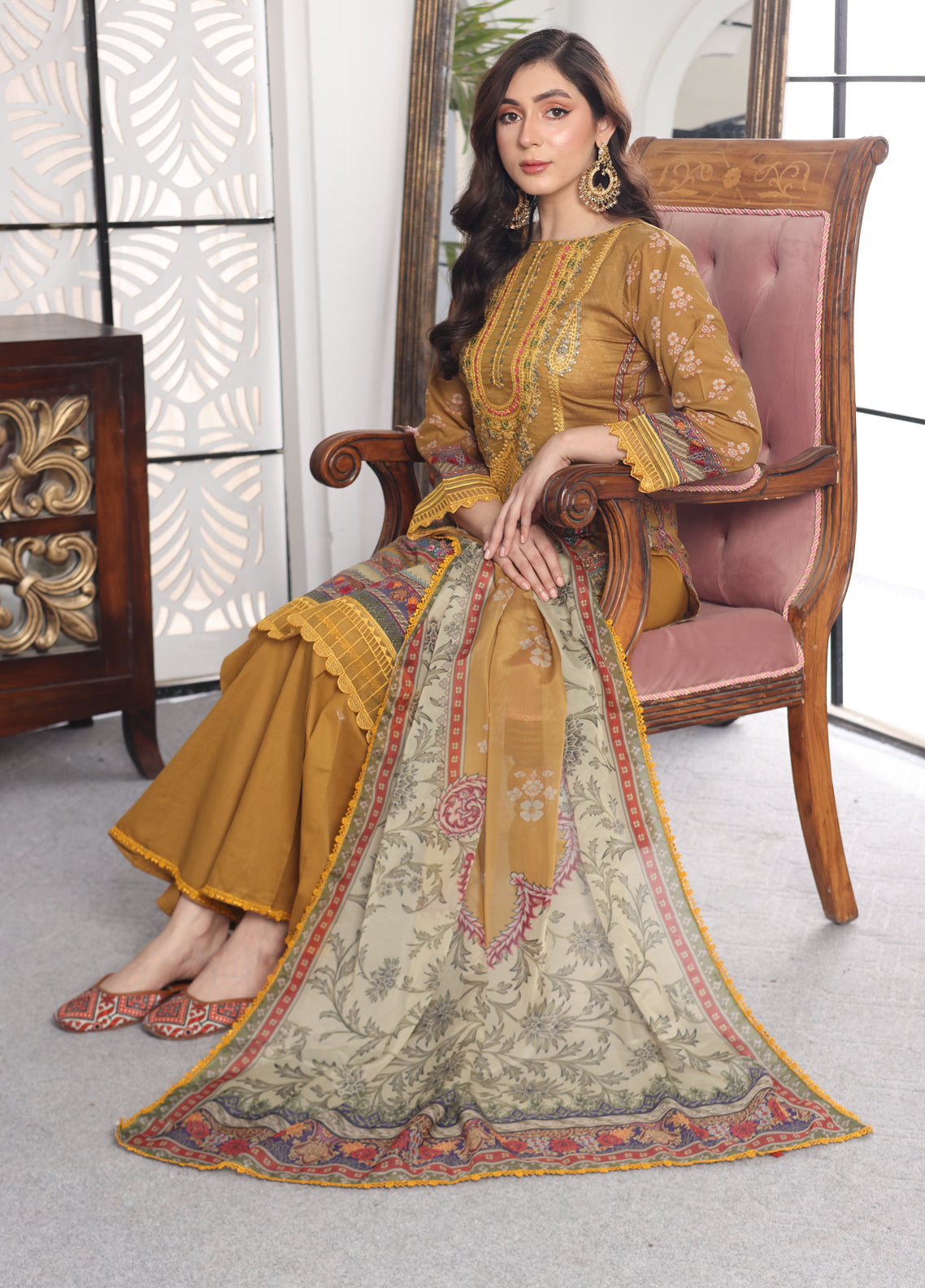 Aafreen By Polawn Embroidered Stitched 3 Piece Lawn Suit PD-24-201-B-Ready to Wear