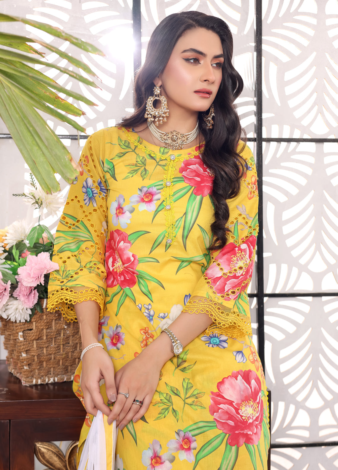 Aafreen By Polawn Embroidered Stitched 3 Piece Lawn Suit PD-24-203-A-Ready to Wear