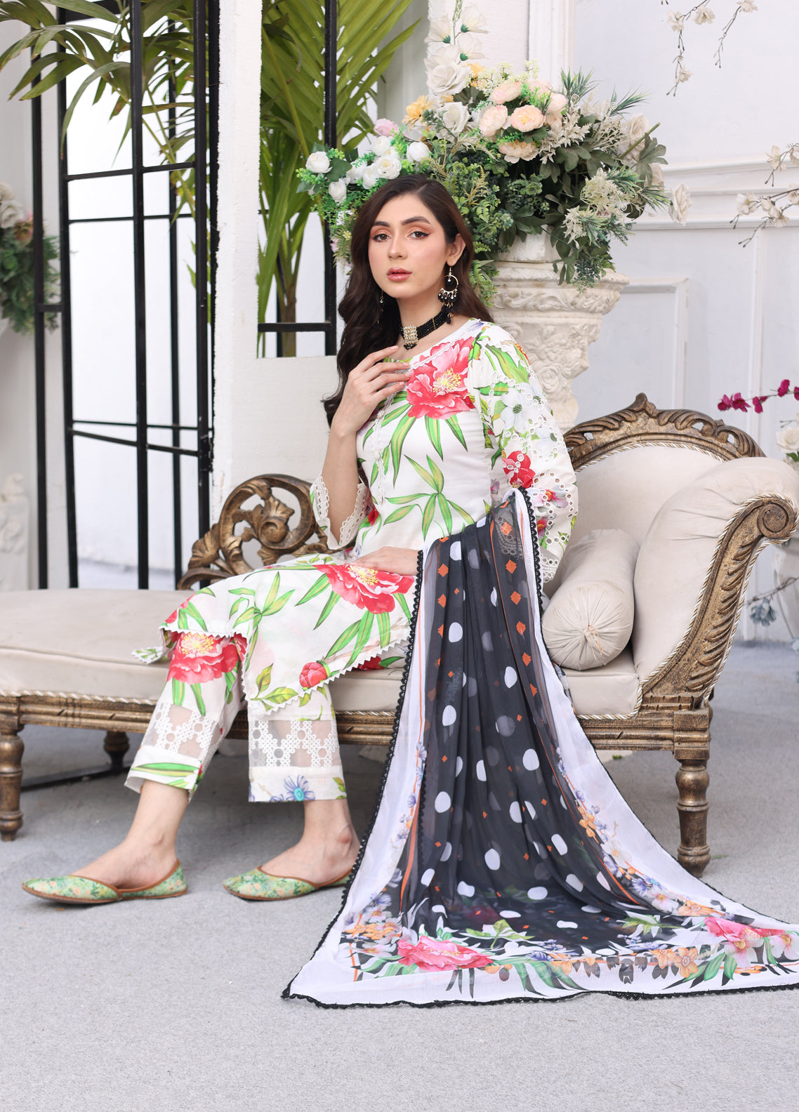 Aafreen By Polawn Embroidered Stitched 3 Piece Lawn Suit PD-24-203-B-Ready to Wear