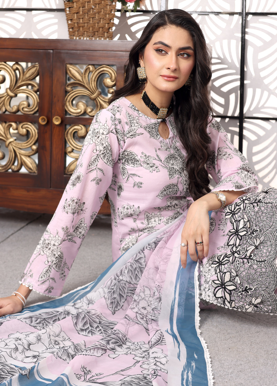 Aafreen By Polawn Embroidered Stitched 3 Piece Lawn Suit PD-24-204-A-Ready to Wear