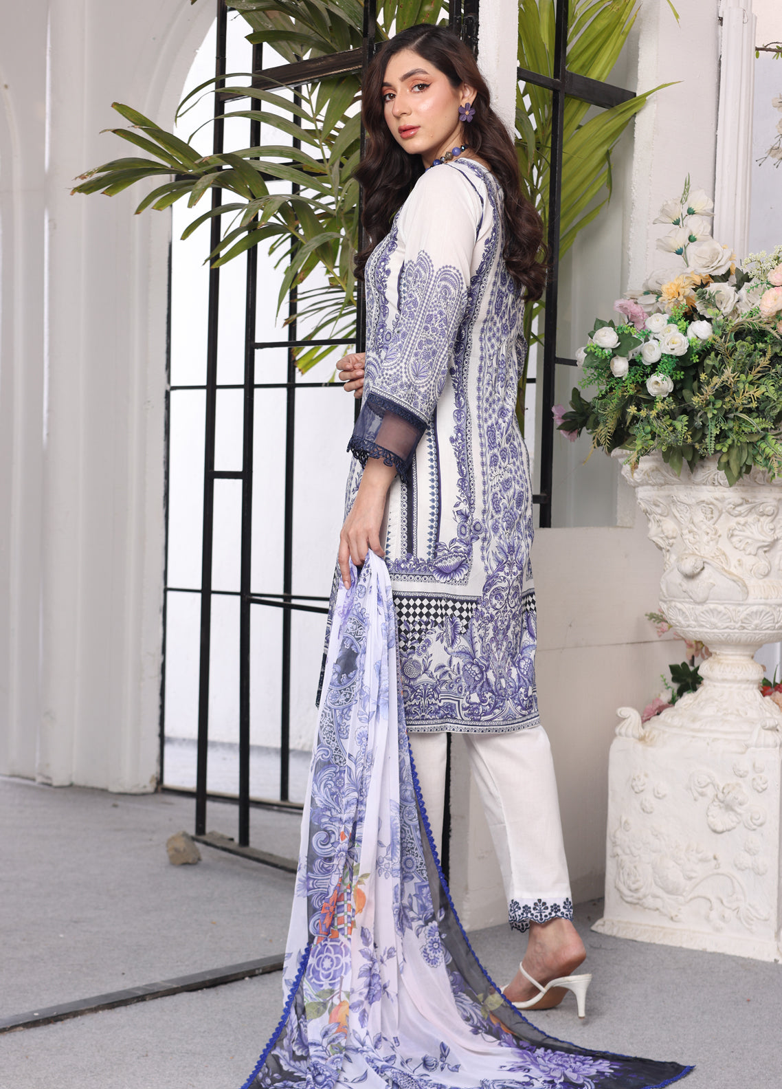 Aafreen By Polawn Embroidered Stitched 3 Piece Lawn Suit PD-24-205-Ready to Wear