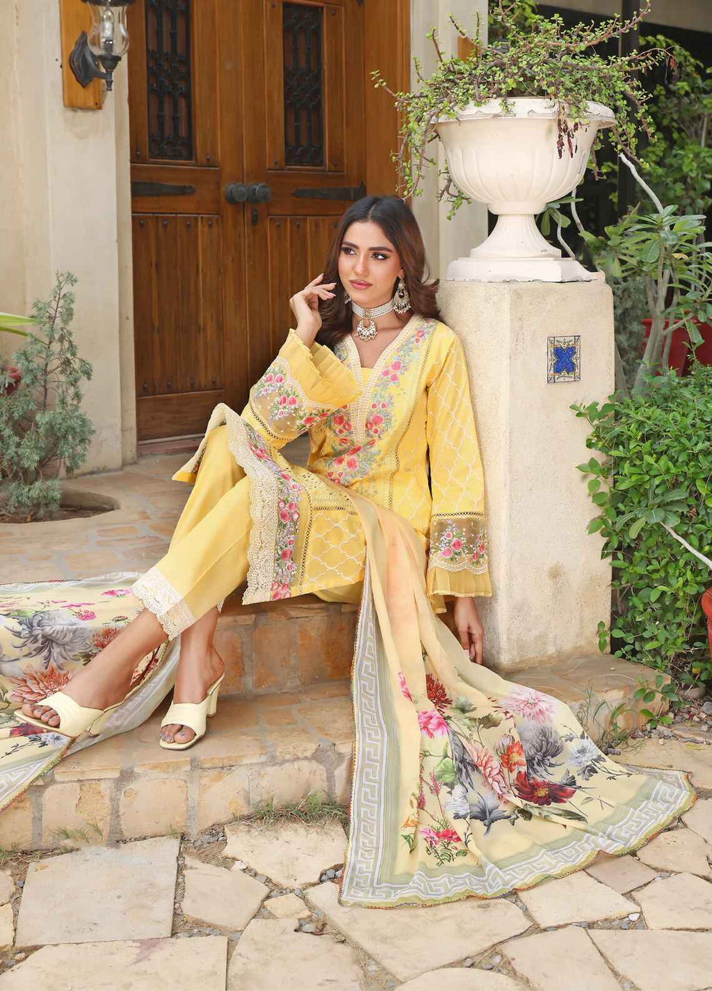 Embroidered Stitched 3 Piece Lawn Suit PD-24-301 - Ready to Wear