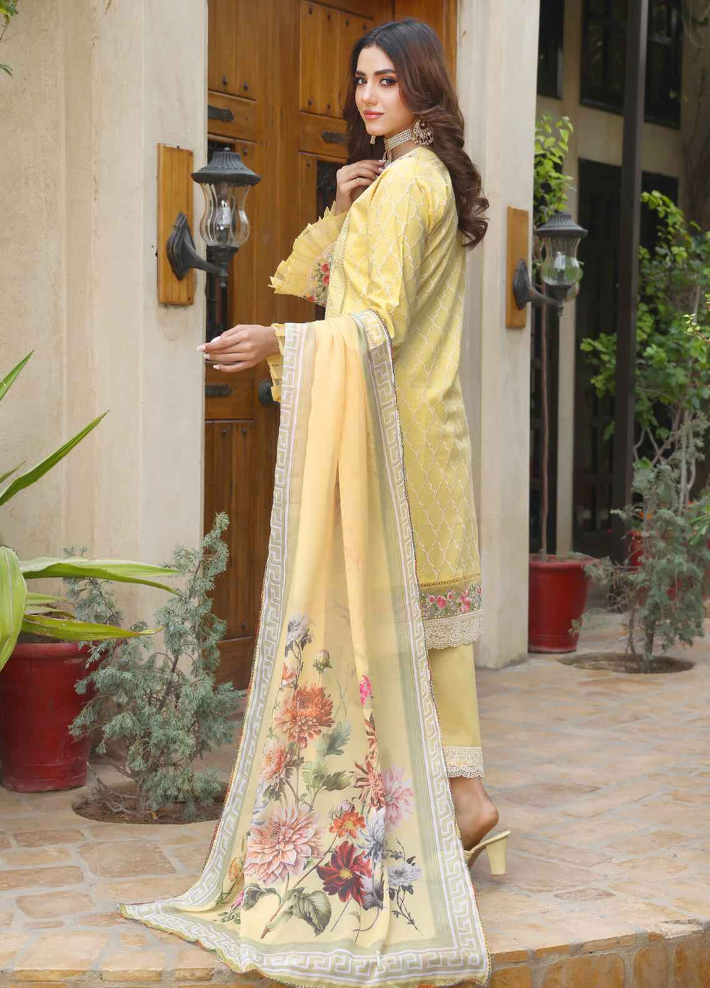 Embroidered Stitched 3 Piece Lawn Suit PD-24-301 - Ready to Wear