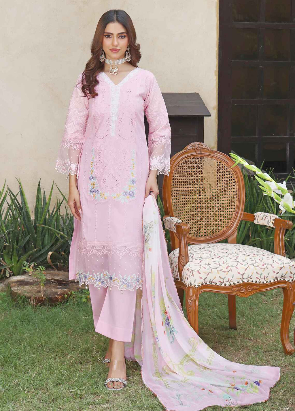 Embroidered Stitched 3 Piece Lawn Suit PD-24-303 - Ready to Wear