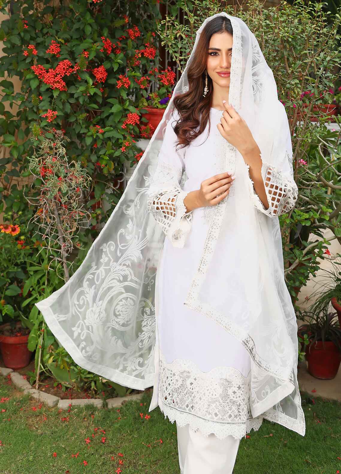 Embroidered Stitched 3 Piece Lawn Suit PD-24-306 - Ready to Wear
