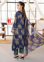 Husn By Polawn Embroidered Stitched 3 Piece Lawn Suit PD-24-501-B-Ready to Wear