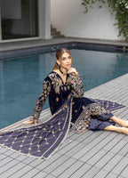 Velvina By Polawn Embroidered Stitched 3 Piece Velvet Suit PD-24-906-Ready to Wear