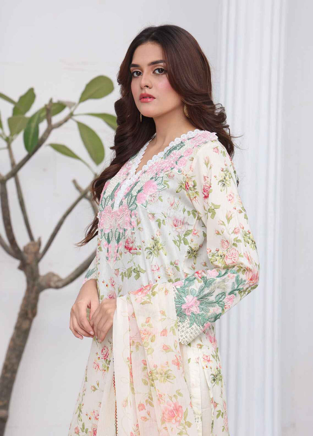 Printed Stitched 3 Piece Lawn Suit PD-25-102-Ready to Wear
