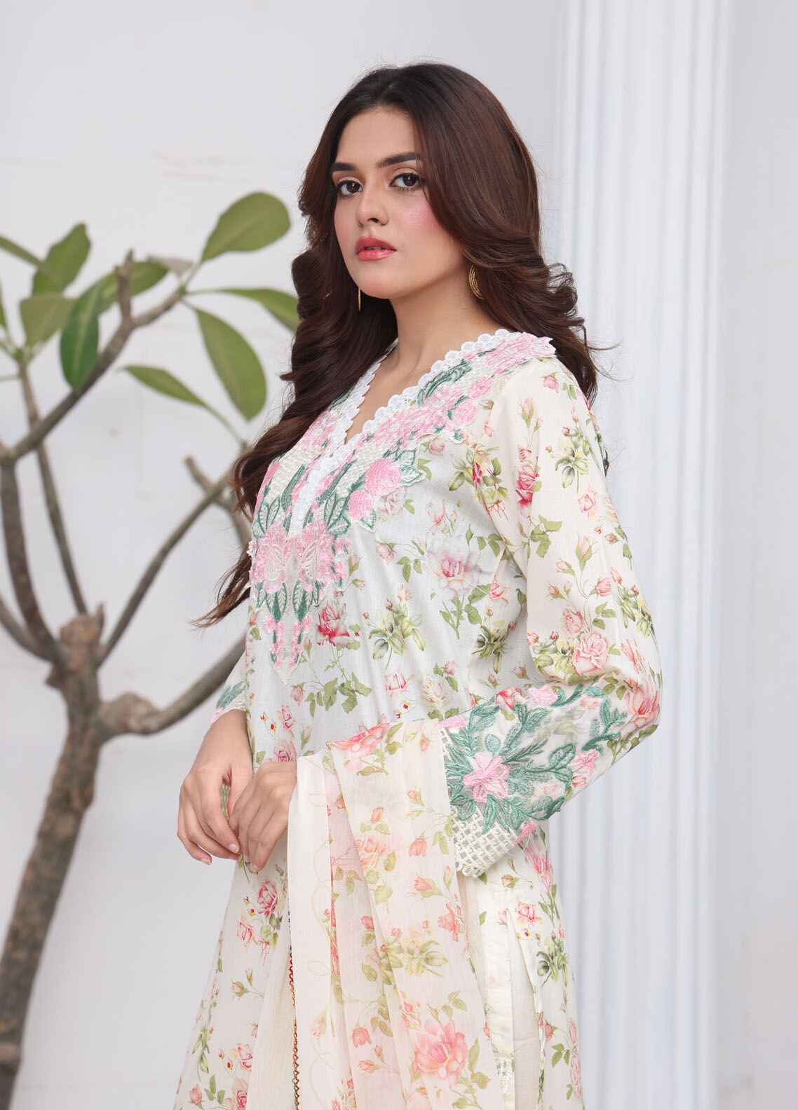Printed Stitched 3 Piece Lawn Suit PD-25-102-Ready to Wear