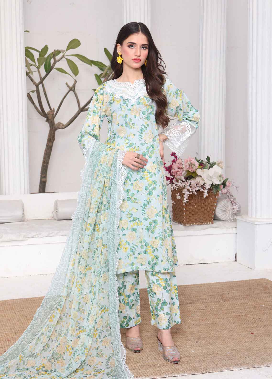 Printed Stitched 3 Piece Lawn Suit PD-25-103-Ready to Wear