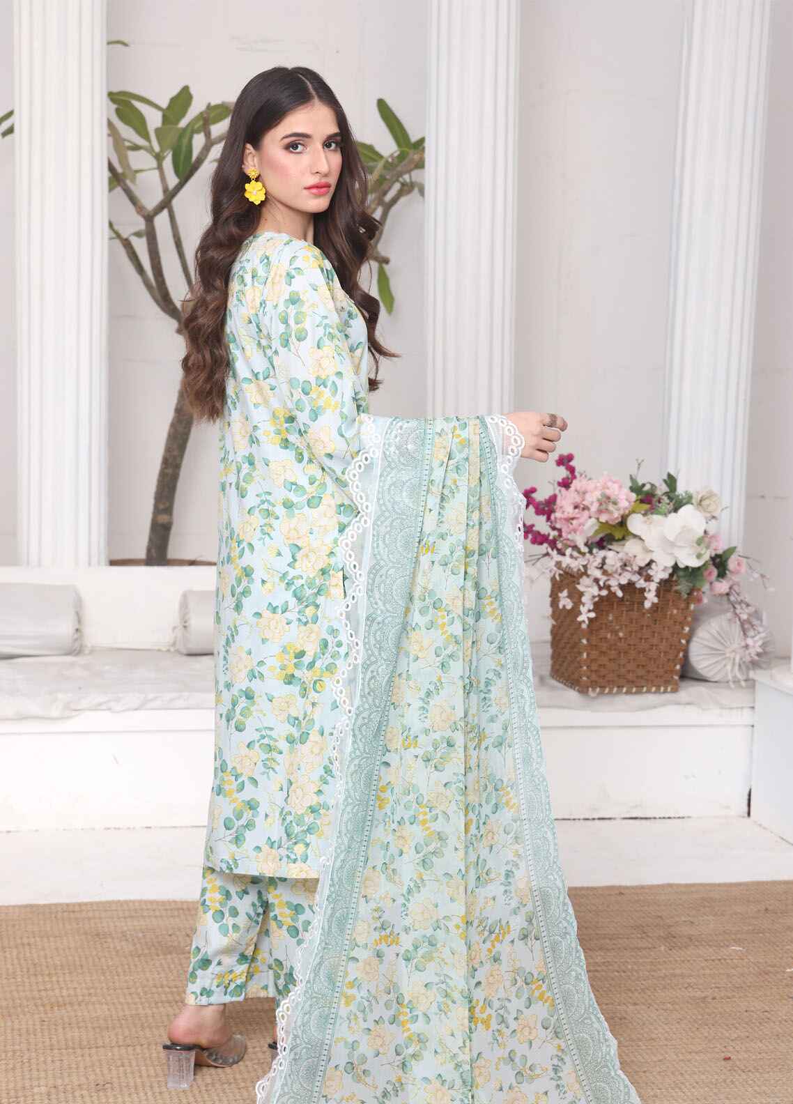 Printed Stitched 3 Piece Lawn Suit PD-25-103-Ready to Wear