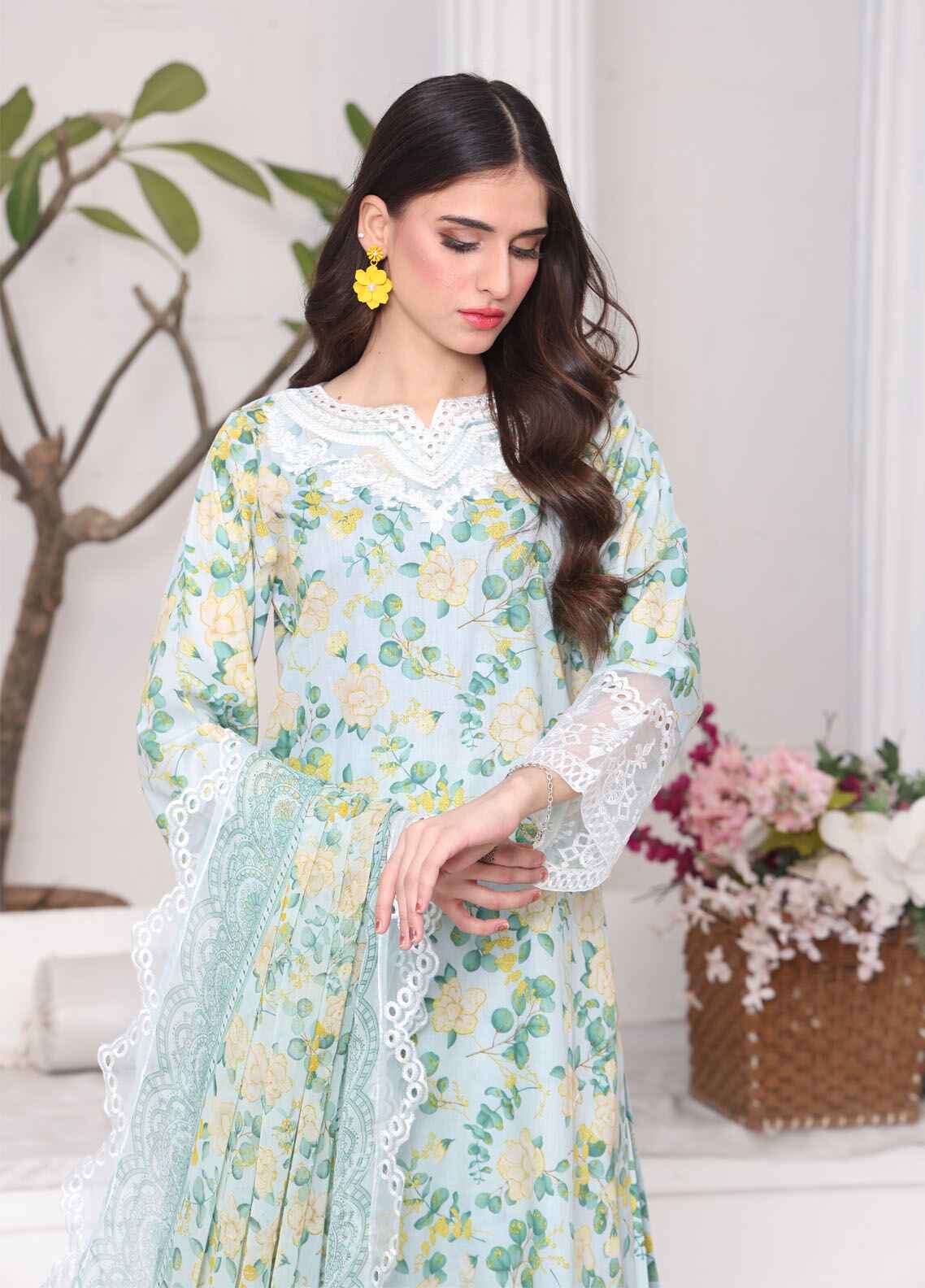 Printed Stitched 3 Piece Lawn Suit PD-25-103-Ready to Wear
