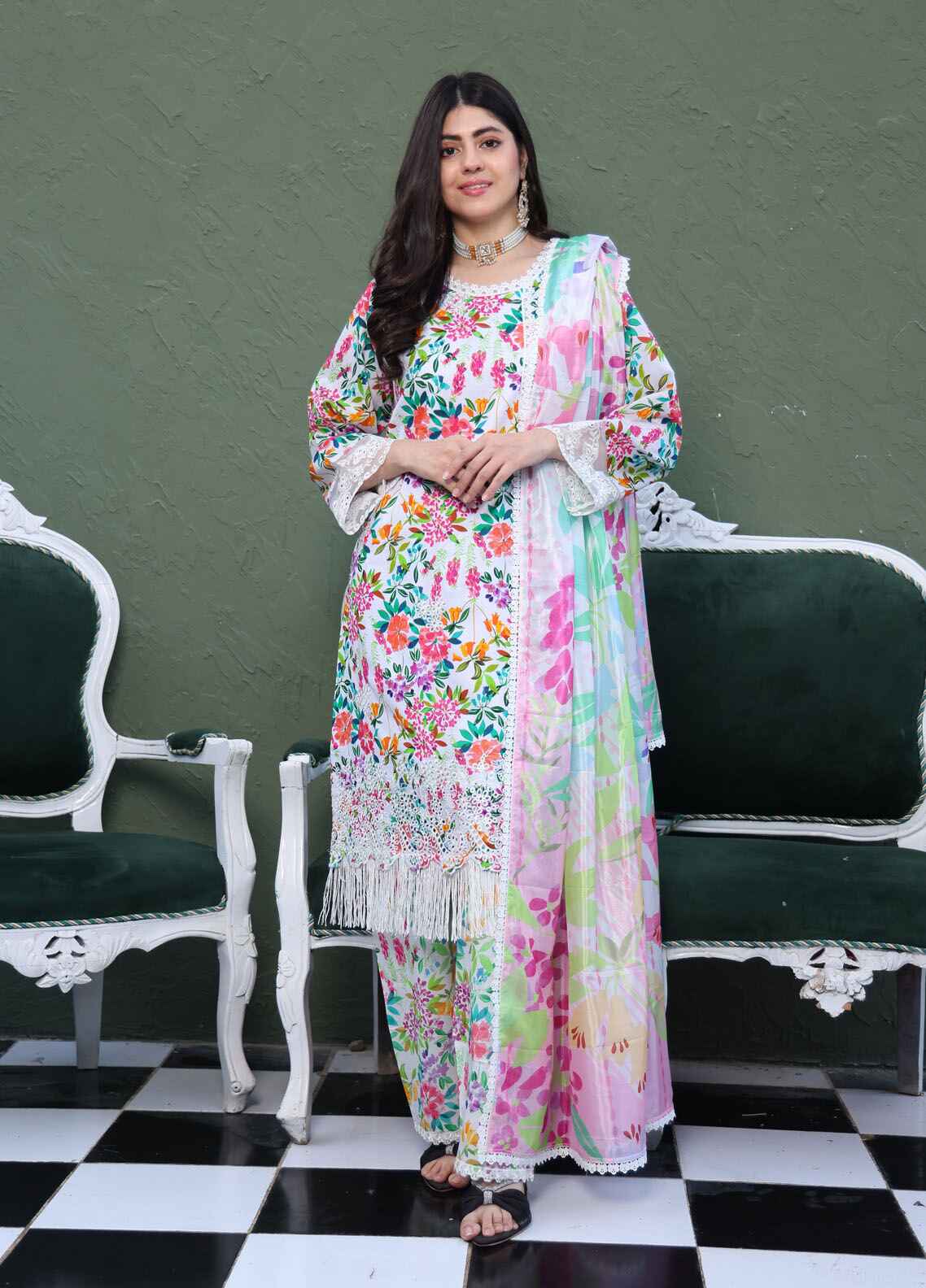 Printed Stitched 3 Piece Lawn Suit PD-25-105-Ready to Wear