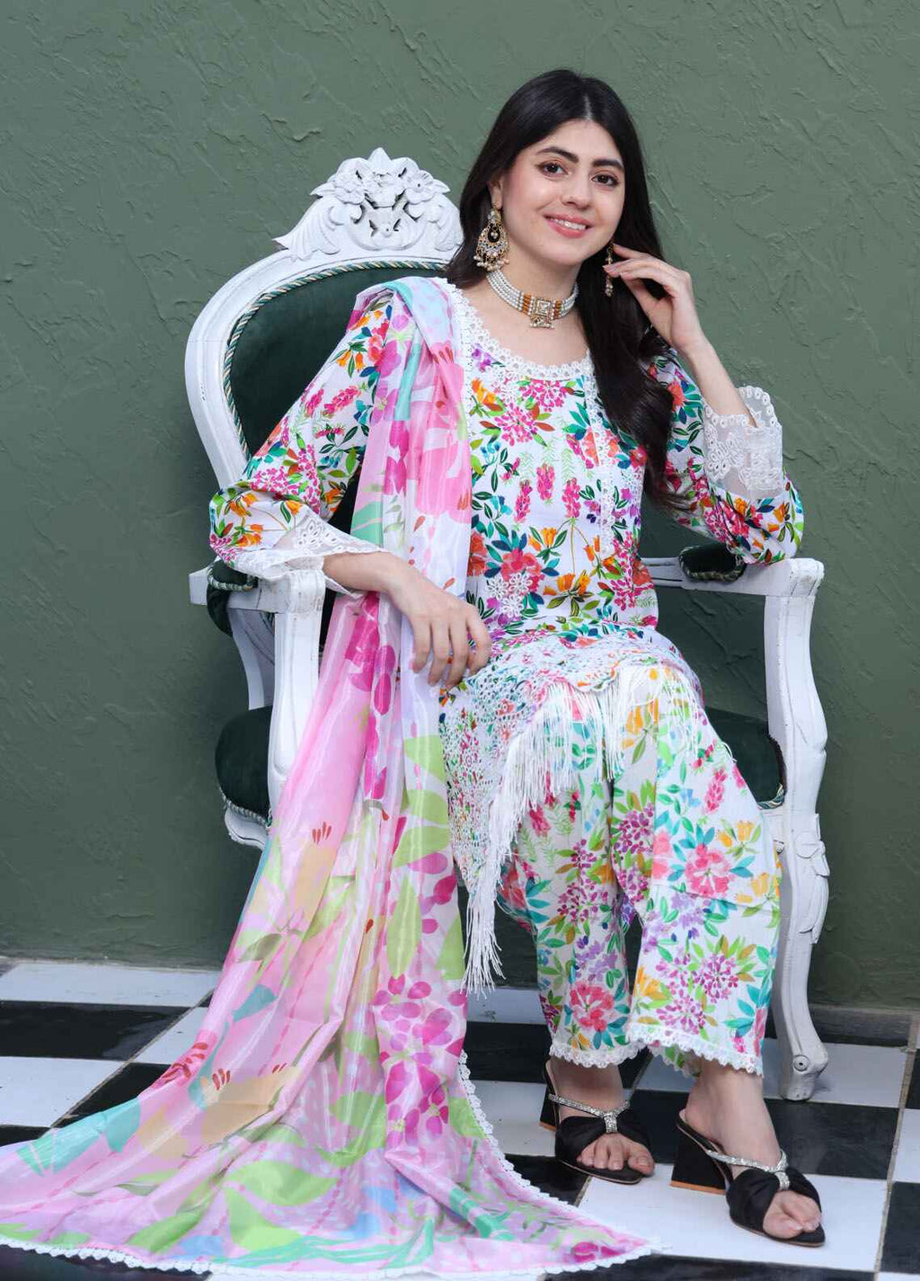 Printed Stitched 3 Piece Lawn Suit PD-25-105-Ready to Wear