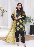 Printed Stitched 3 Piece Lawn Suit PD-25-106-Ready to Wear