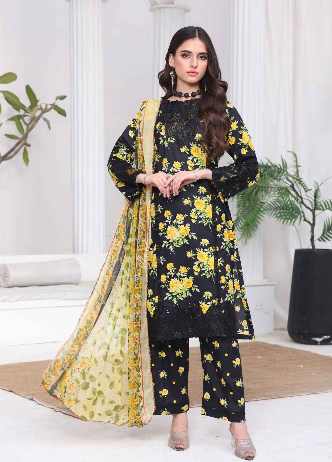 Printed Stitched 3 Piece Lawn Suit PD-25-106-Ready to Wear