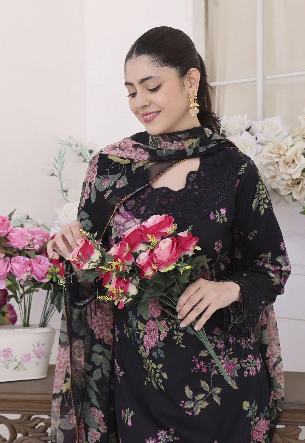 Jhilmil By Polawn Embroidered Stitched 3 Piece Lawn Suit PD-25-424-Ready to Wear