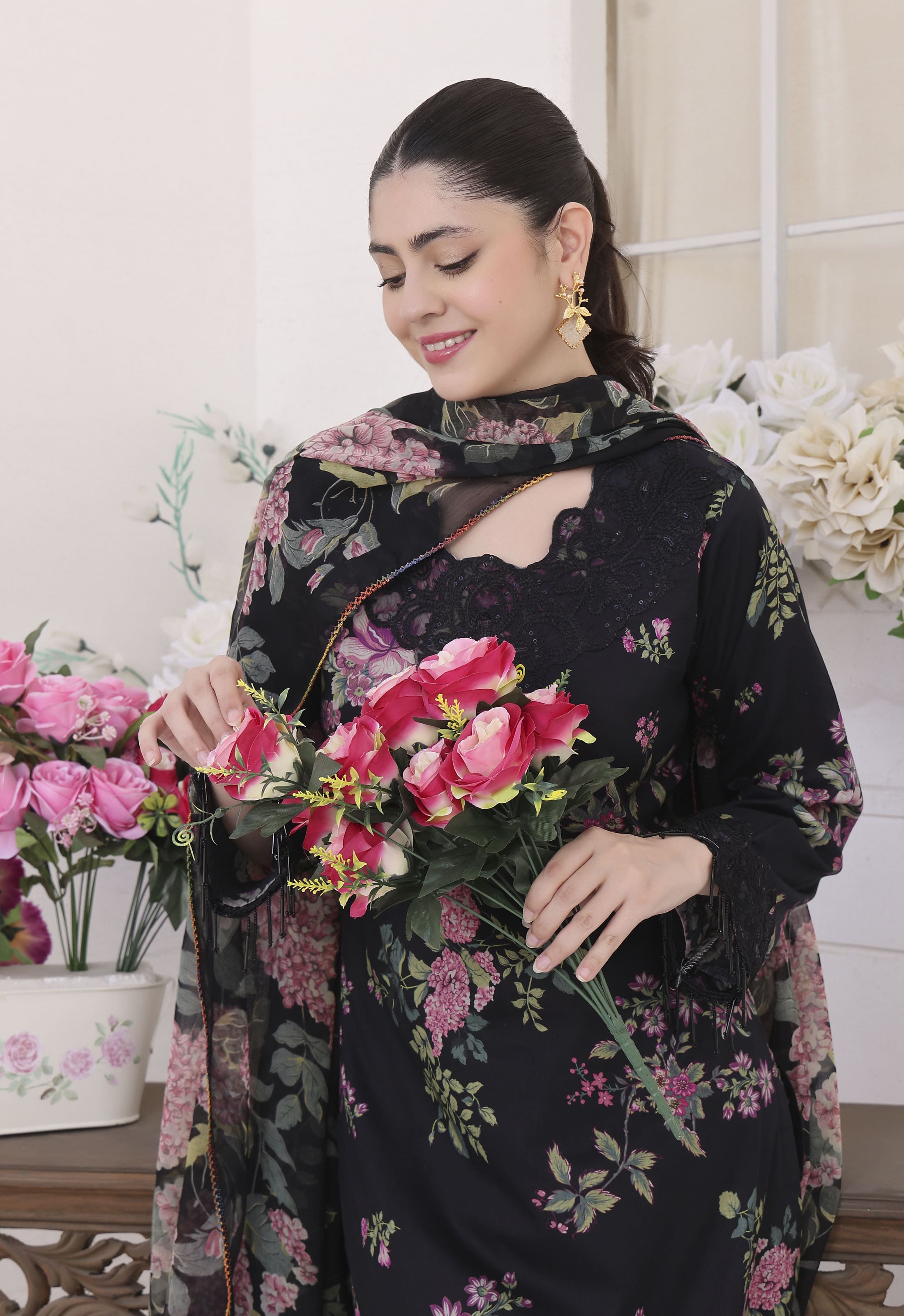 Jhilmil By Polawn Embroidered Stitched 3 Piece Lawn Suit PD-25-424-Ready to Wear